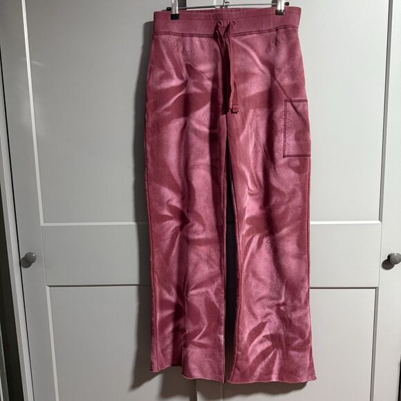 I.Am.Gia Women Josai Embroider Logo Wide Leg Sweatpants Pink Small Lounge Cozy - Picture 1 of 11